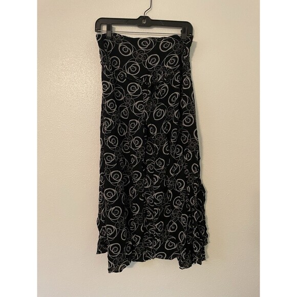 wide leg capri pants Beach Boho Hippie hight waist pull on Summer Cotton Large - Picture 1 of 6